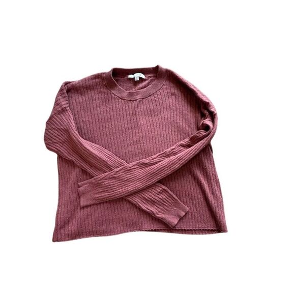 Madewell Women's Brown Ribbed Knit Crew Neck Sweater Size S - Picture 2 of 6